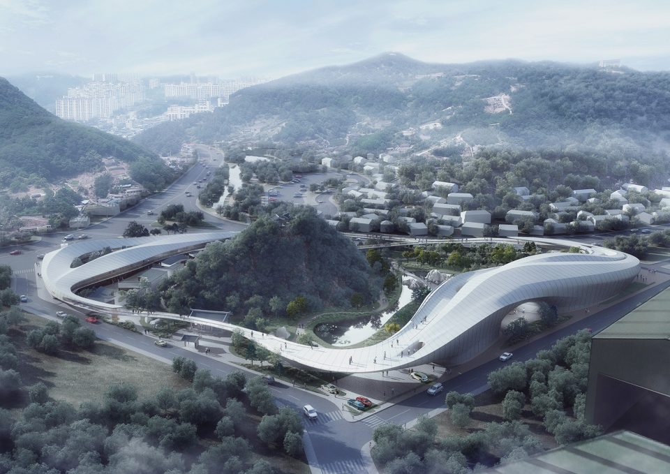 “云中漫步”- 韩国异斯夫独岛纪念公园竞赛方案之一 / CAA建筑事务所